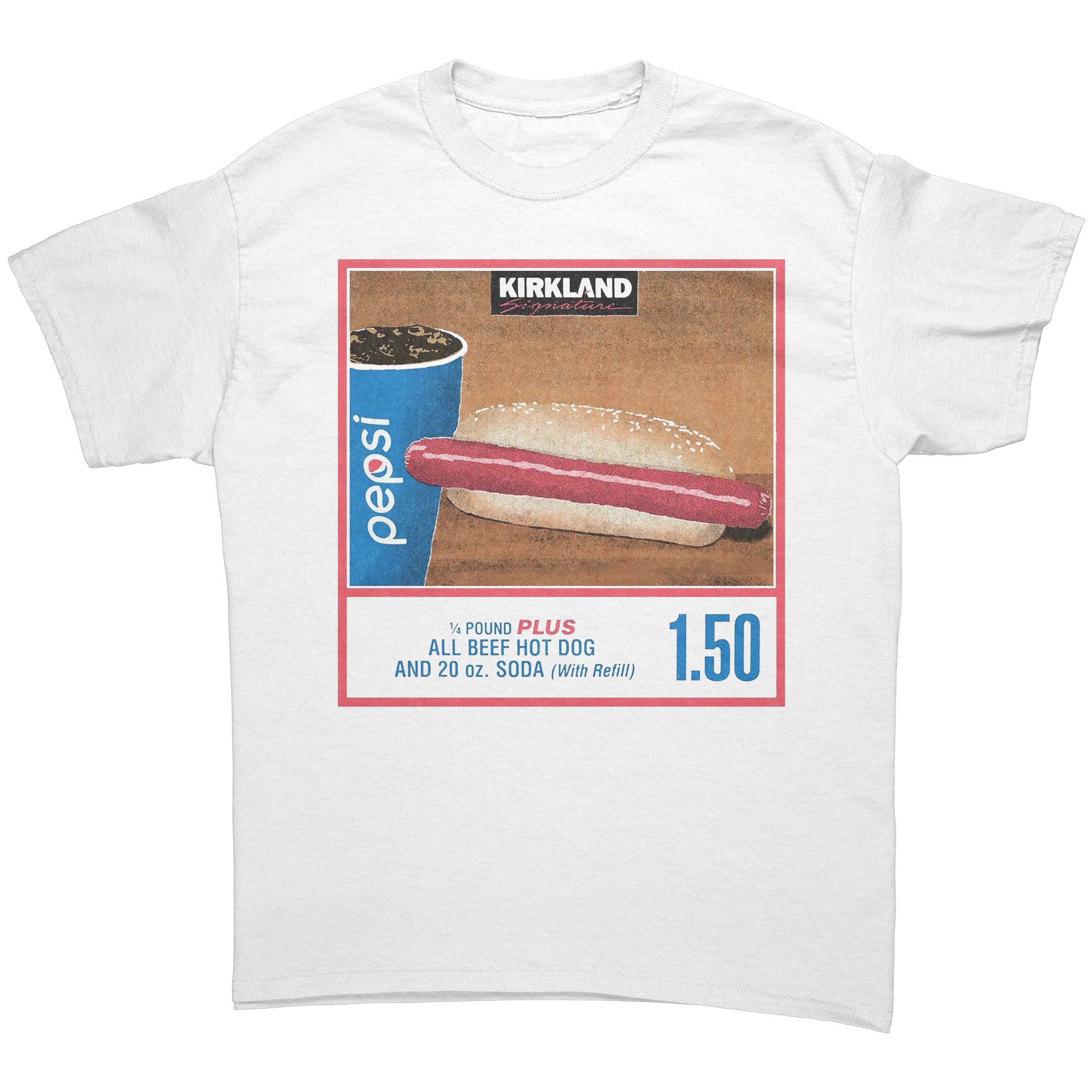 Costco_Hot_Dog_-__T-Shirt_2_sided_White_Front_Mockup.png_15494239 Main image