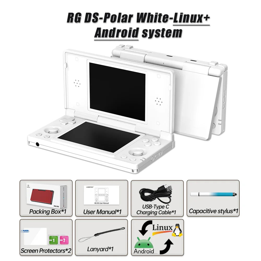 Anbernic RG DS Dual 4.0” IPS Screen Video Game Console Android 14