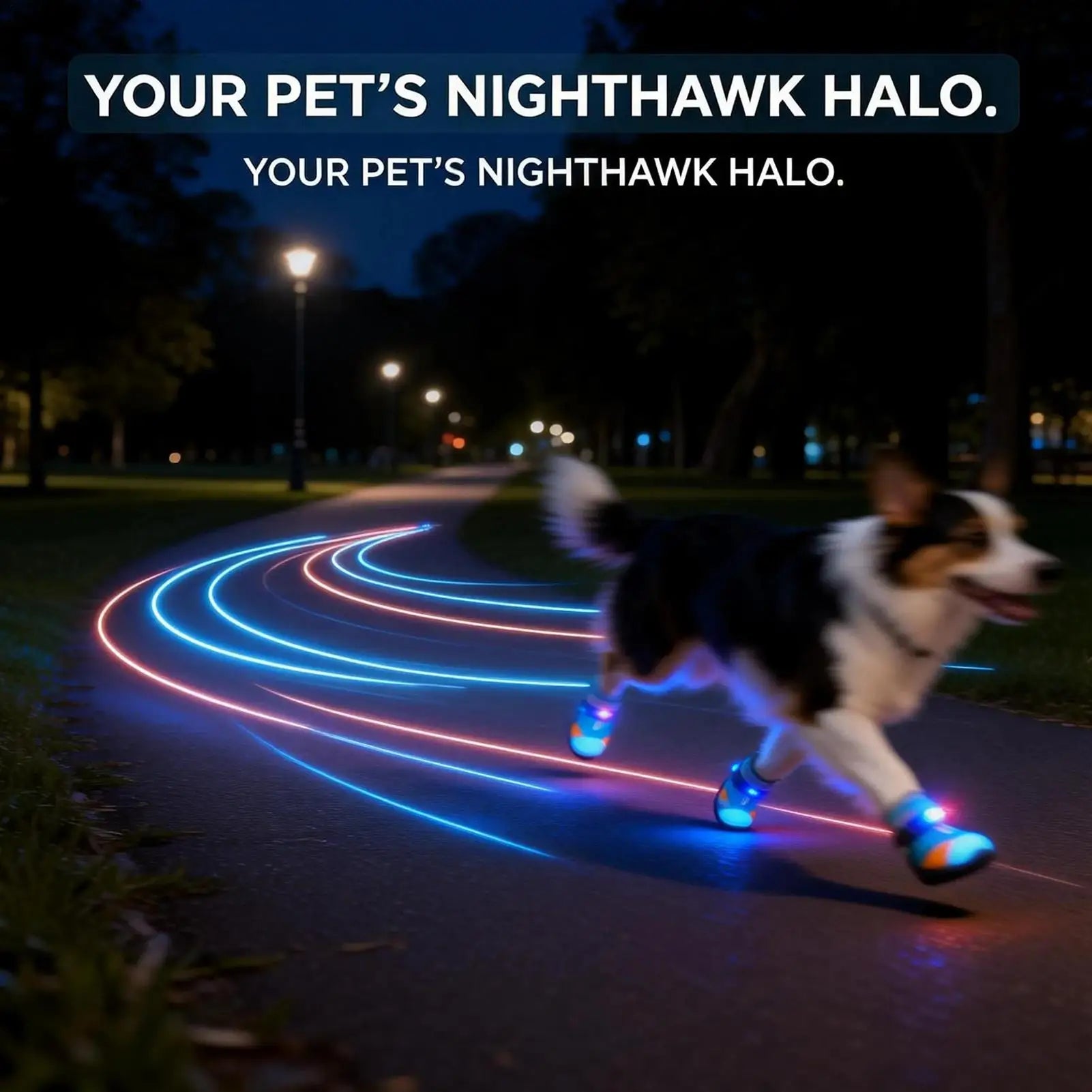 Shoes For Dogs Outside Anti-Slip Adjustable Pet Boot LED