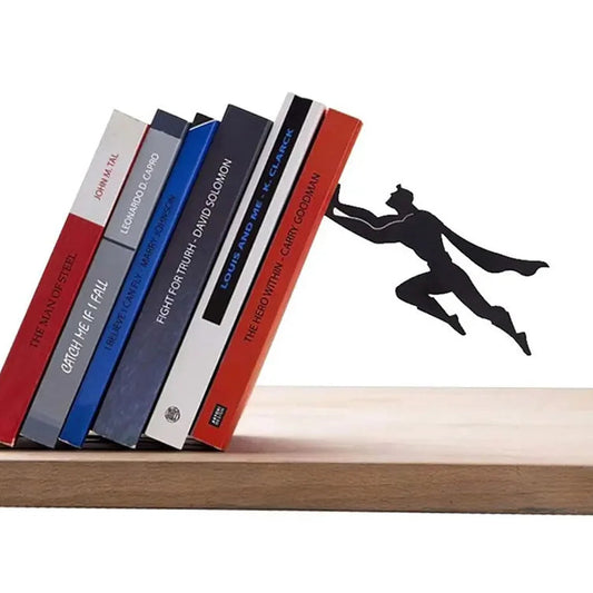 Superhero Bookend – Black Metal Floating Comic Book Holder