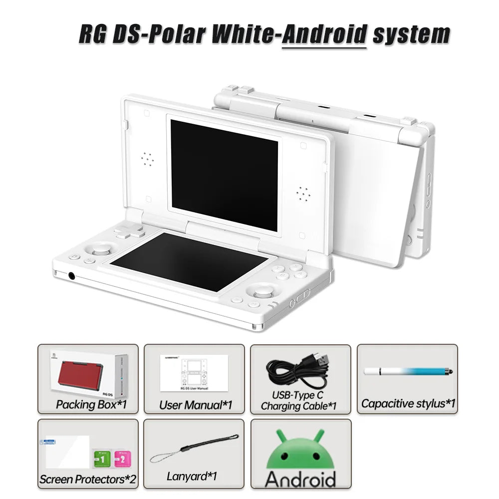 Anbernic RG DS Dual 4.0” IPS Screen Video Game Console Android 14