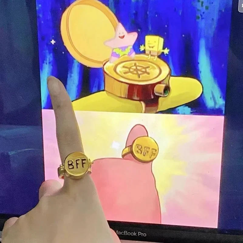 SpongeBob Cartoon Sponge Spinning BFF Ring Gift Secondary image