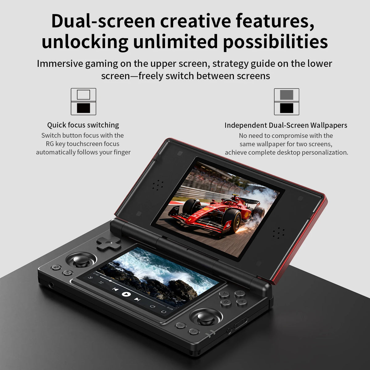 Anbernic RG DS Dual 4.0” IPS Screen Video Game Console Android 14