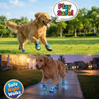 Shoes For Dogs Outside Anti-Slip Adjustable Pet Boot LED