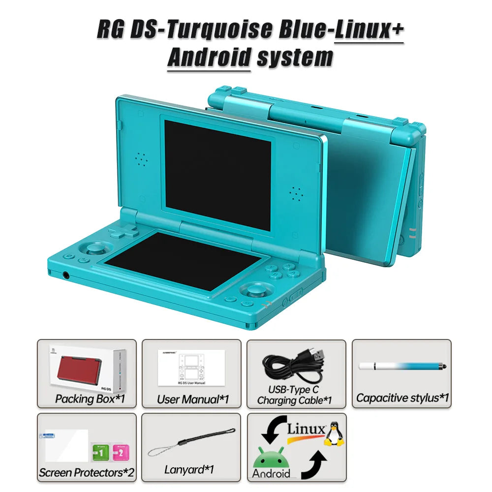 Anbernic RG DS Dual 4.0” IPS Screen Video Game Console Android 14